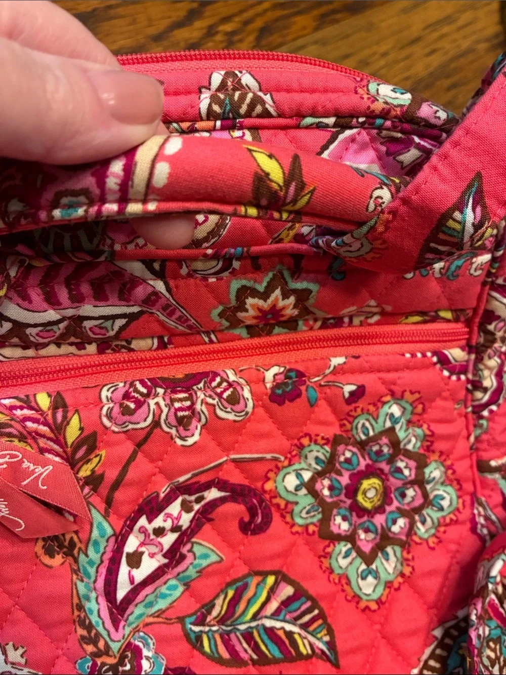 Vera Bradley Call Me Coral Quilted Floral Print Women's Backpack